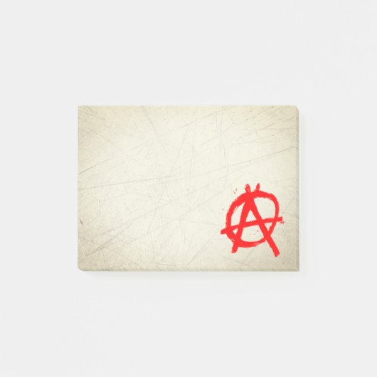 Grungy Red Anarchy Symbol Post-it® Notes (Voorkant)