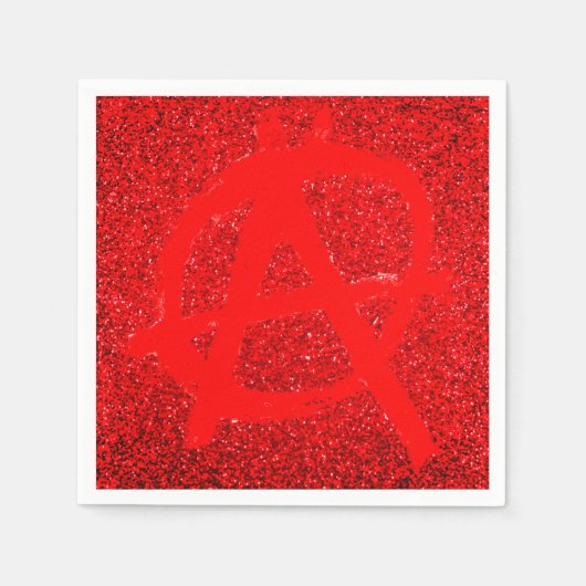 Grungy Red Anarchy Symbol Servet (Voorkant)