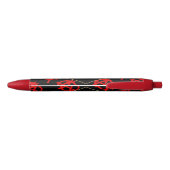 Grungy Red Anarchy Symbol Zwarte Inkt Pen (Achterkant)