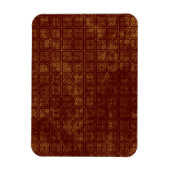 Grungy Red en Gold Floral Pattern Magneet (Verticaal)