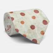 Grungy Red Polka Dot Pattern Stropdas (Opgerold)