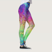 Grungy Regenboog Leggings (Rechts)