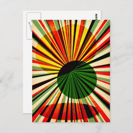 Grungy retro-ontwerp briefkaart (Voorkant / Achterkant)