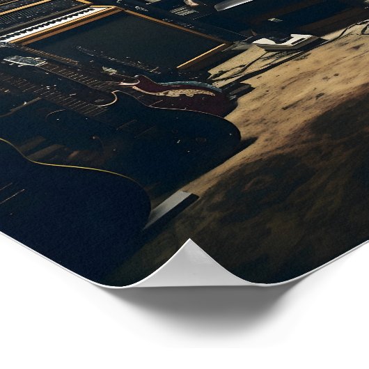 Grungy Rock Music Studio Poster (Hoek)