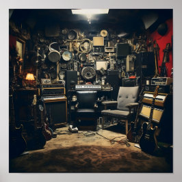 Grungy Rock Music Studio Poster
