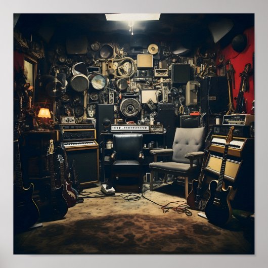 Grungy Rock Music Studio Poster (Voorkant)