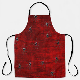 Grungy Rode Halloween & Spinnen Schort
