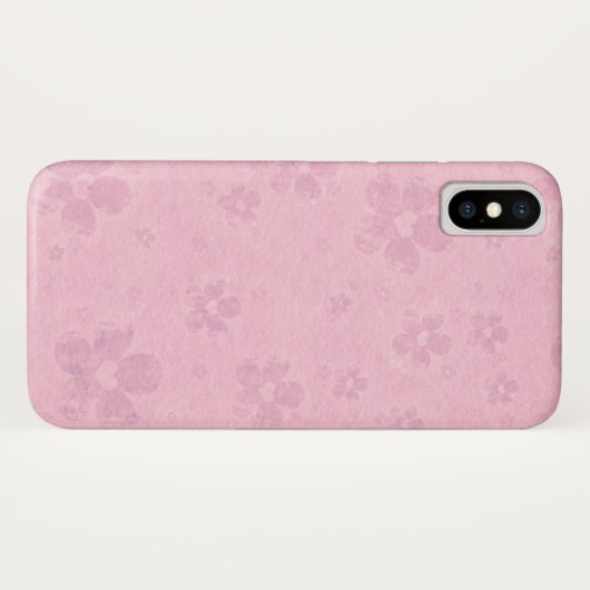 Grungy roze ventilator Heart Patroon Case-Mate iPhone Case (Achterkant (horizontaal))