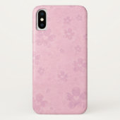 Grungy roze ventilator Heart Patroon Case-Mate iPhone Case (Achterkant)