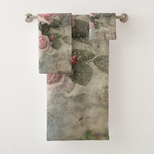 GRUNGY-ROZEN - bloemen Bad Handdoek (Insitu)