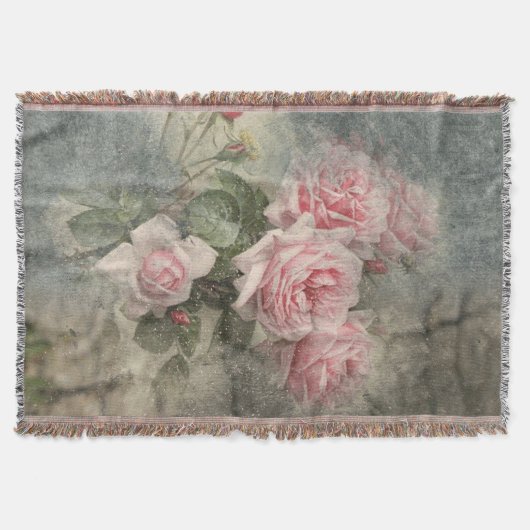 GRUNGY-ROZEN -  bloemen Deken (Voorkant)