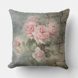 GRUNGY-ROZEN - bloemen Kussen