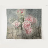 GRUNGY-ROZEN - bloemen Wandkleed (Voorkant (horizontaal))