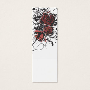 Grungy-rozen — profielkaart mini visitekaartjes