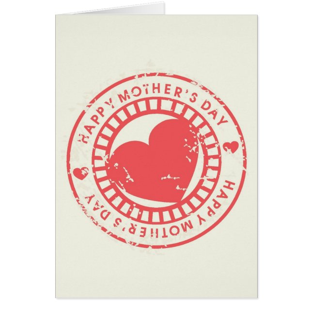 Grungy Rubber Stamp for Happy Moederdag (Voorkant)