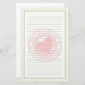 Grungy Rubber Stamp for Happy Moederdag Briefpapier (Voorkant / Achterkant)