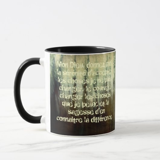 Grungy Serenity Prayer in Franse Mok (Links)