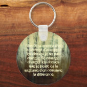 Grungy Serenity Prayer in Franse Sleutelhanger (Voorkant)