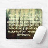 Grungy Serenity Prayer in French Mousepad Muismat (Met muis)