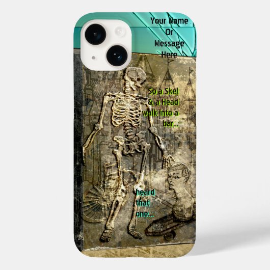 Grungy Skelet Grappen (gepersonaliseerd) Case-Mate iPhone Case (Achterkant)