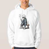 Grungy Skelet in Hoodie Grafische Kunst (Voorkant)