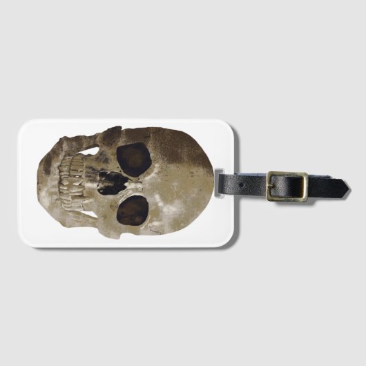 Grungy Skull Bagagelabel (Voorkant (horizontaal))