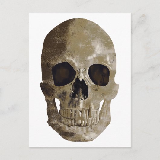 Grungy Skull Briefkaart (Voorkant)