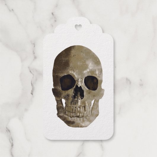 Grungy Skull Halloween Cadeaulabels (Achterkant)
