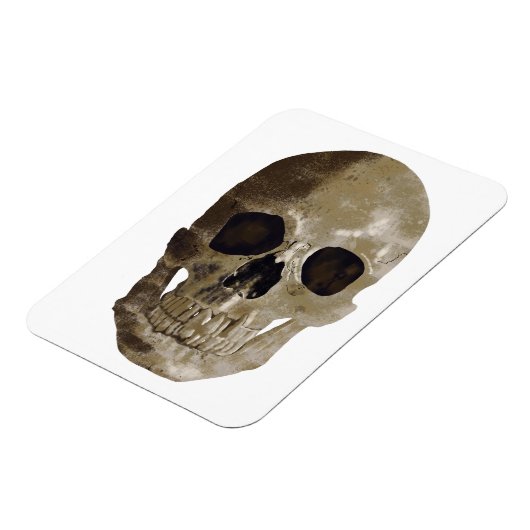 Grungy Skull Halloween Magneet (Linkerzijde)