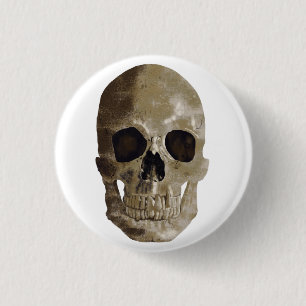 Grungy Skull Ronde Button 3,2 Cm