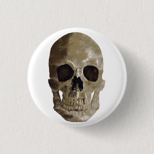 Grungy Skull Ronde Button 3,2 Cm (Voorkant)