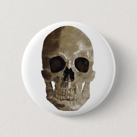 Grungy Skull Ronde Button 5,7 Cm (Voorkant)