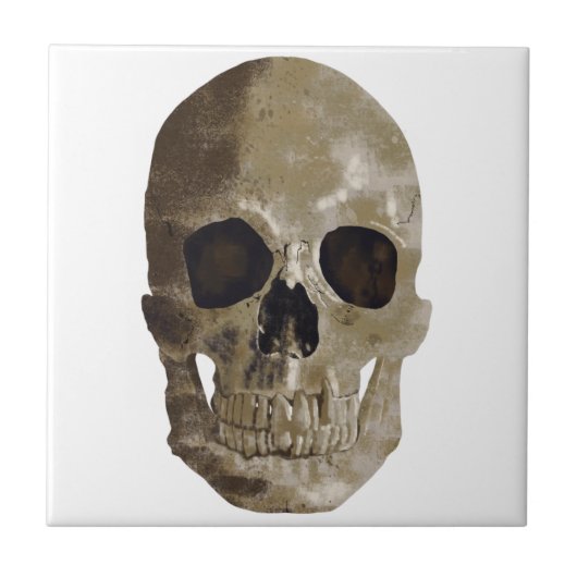 Grungy Skull Tegeltje (Voorkant)