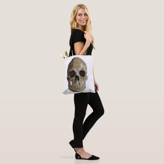 Grungy Skull Tote Bag (Op model)