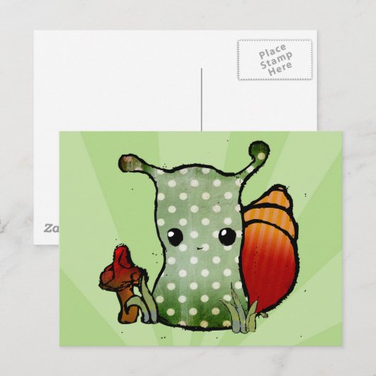 Grungy Snail-Briefkaart Briefkaart (Voorkant / Achterkant)