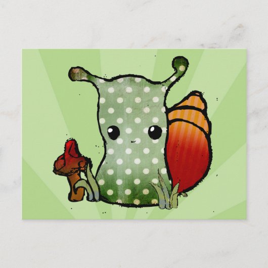 Grungy Snail-Briefkaart Briefkaart (Voorkant)