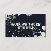 Grungy Spattered Ink Visitekaartje (Voorkant)
