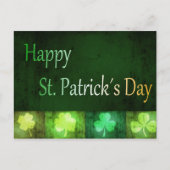 Grungy St. Patrick's Day Shamrocks - Briefkaart (Voorkant)