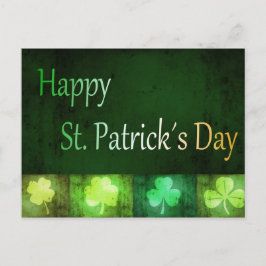 Grungy St. Patrick's Day Shamrocks - Briefkaart