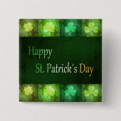 Grungy St. Patrick's Day Shamrocks - Button (Voorkant)