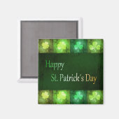 Grungy St. Patrick's Day Shamrocks - Magnet (Voorkant / Achterkant)