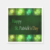 Grungy St. Patrick's Day Shamrocks - Paper Napkin Servet (Voorkant)