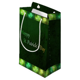 Grungy St. Patrick's Day Shamrocks Small Gift Bag Klein Cadeauzakje