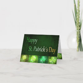 Grungy St. Patrick's Day Shamrocks - Wenskaart Kaart