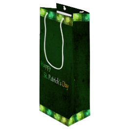 Grungy St. Patrick's Day Shamrocks - Wine Gift Bag Wijn Cadeautas