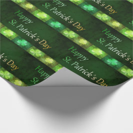 Grungy St. Patrick's Day Shamrocks Wrapping Paper Cadeaupapier