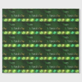 Grungy St. Patrick's Day Shamrocks Wrapping Paper Cadeaupapier (Vlak)