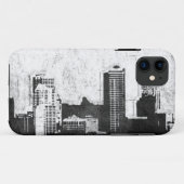 Grungy stadsachtergrond in zwart en wit Case-Mate iPhone case (Achterkant (horizontaal))