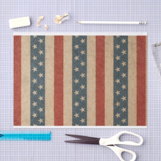 Grungy Stars & Stripes Tissuepapier (Craft)