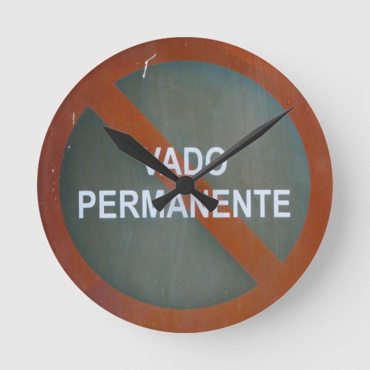 Grungy Street teken Man grot Ronde Klok (Voorkant)